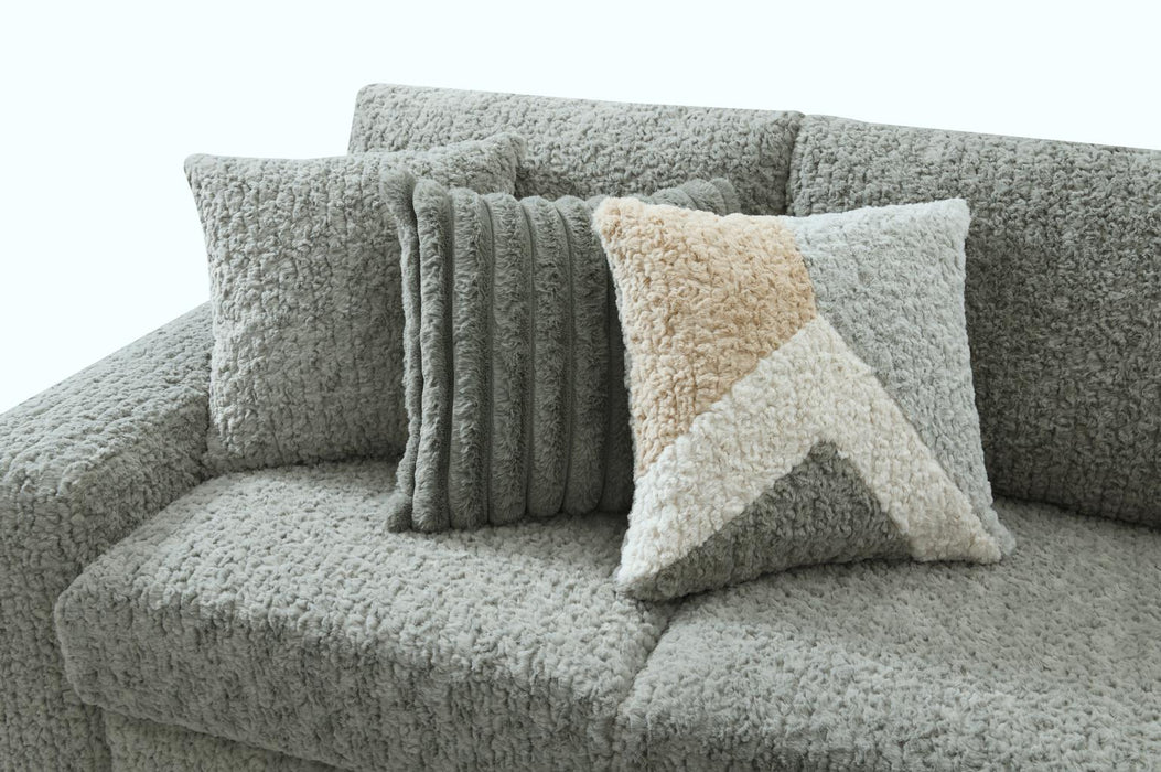 Gray Corduroy Loveseat