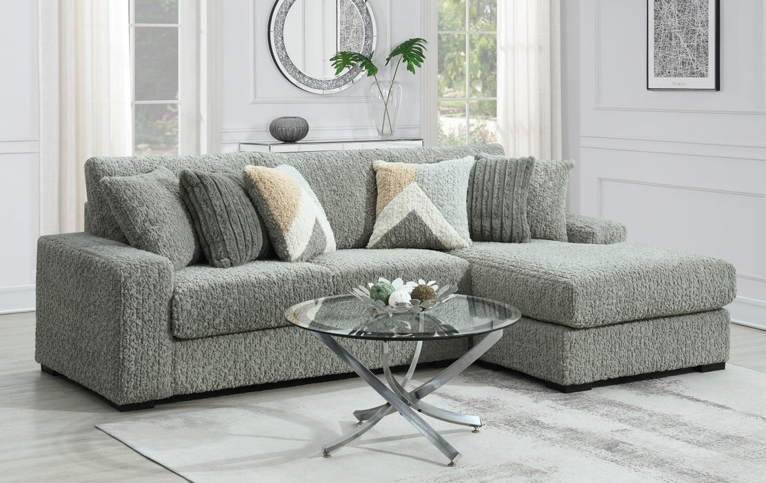 Gray Corduroy Loveseat