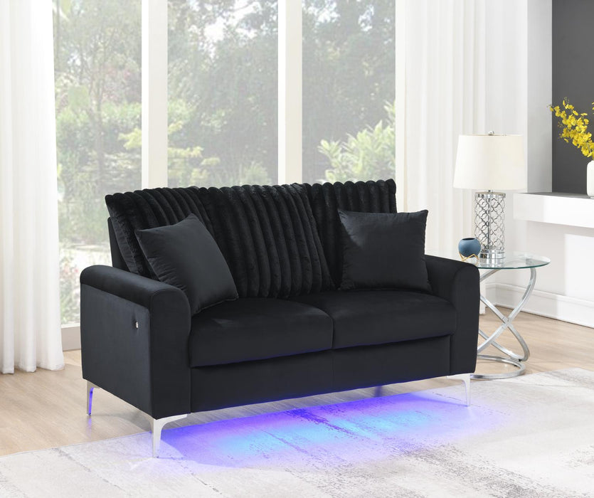 Black Led Loveseat