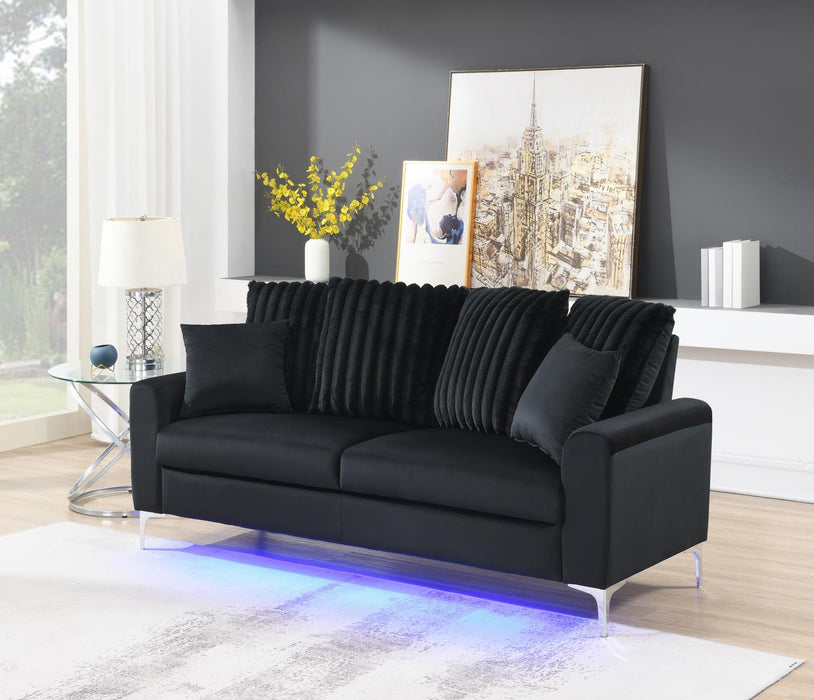 Black Led Loveseat