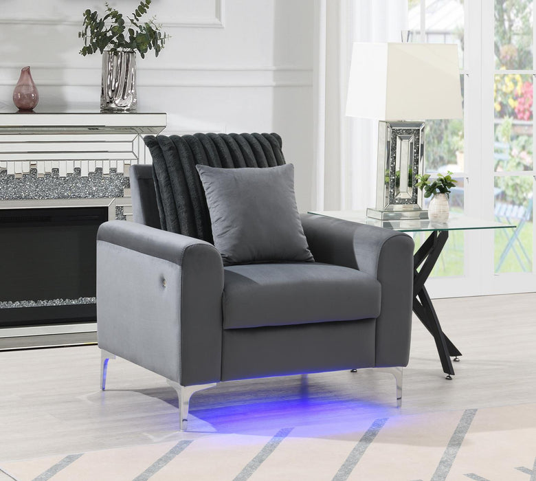 Gray Led Sofa