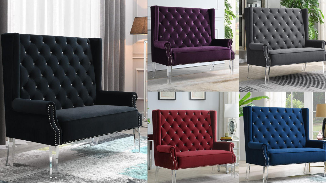 Primrose HIGH BACK WING BENCH - D2095-RYB