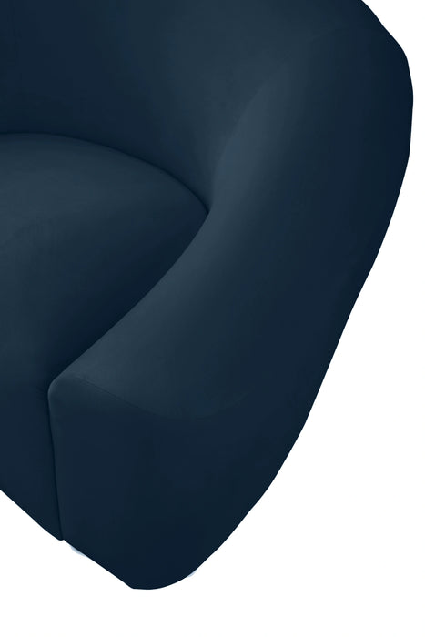 Riley Navy Velvet Loveseat