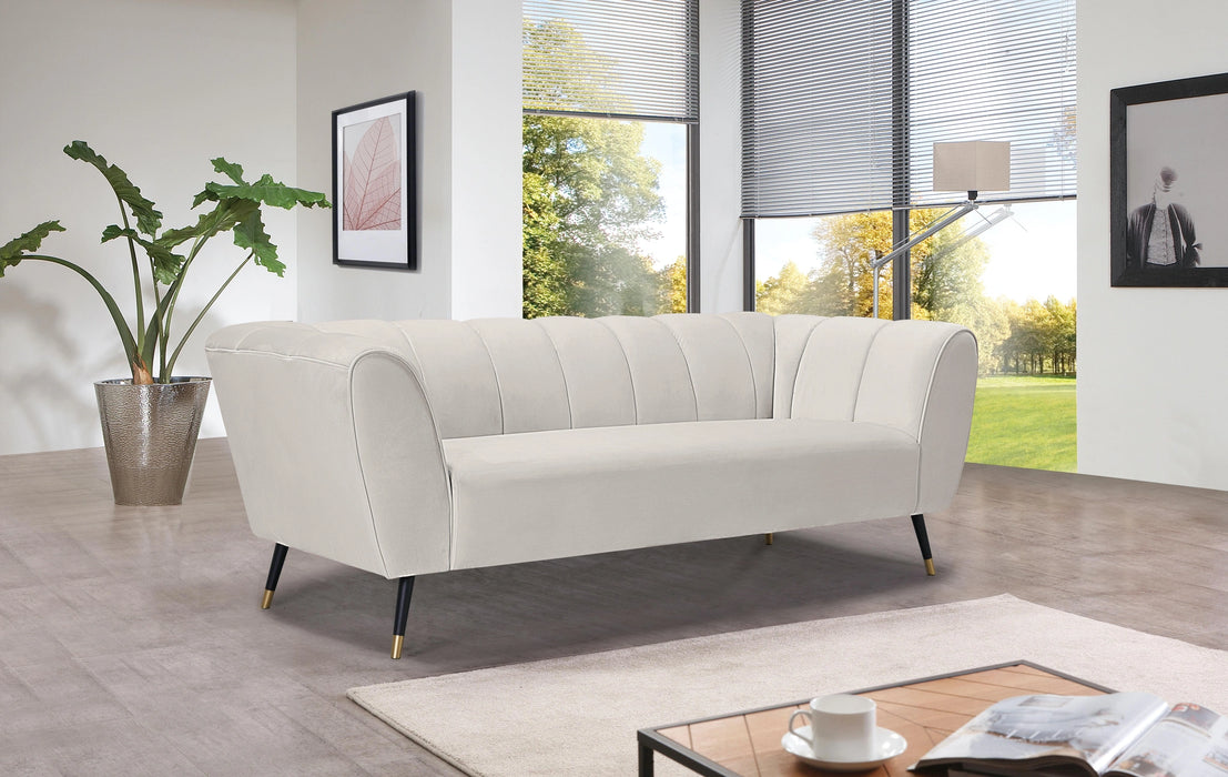 Beaumont Cream Velvet Sofa