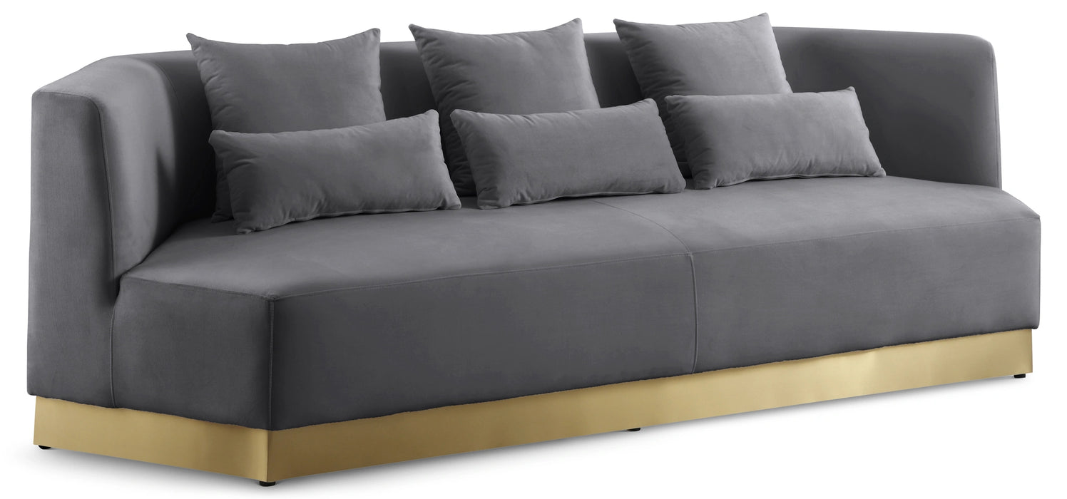 Marquis Grey Velvet Sofa