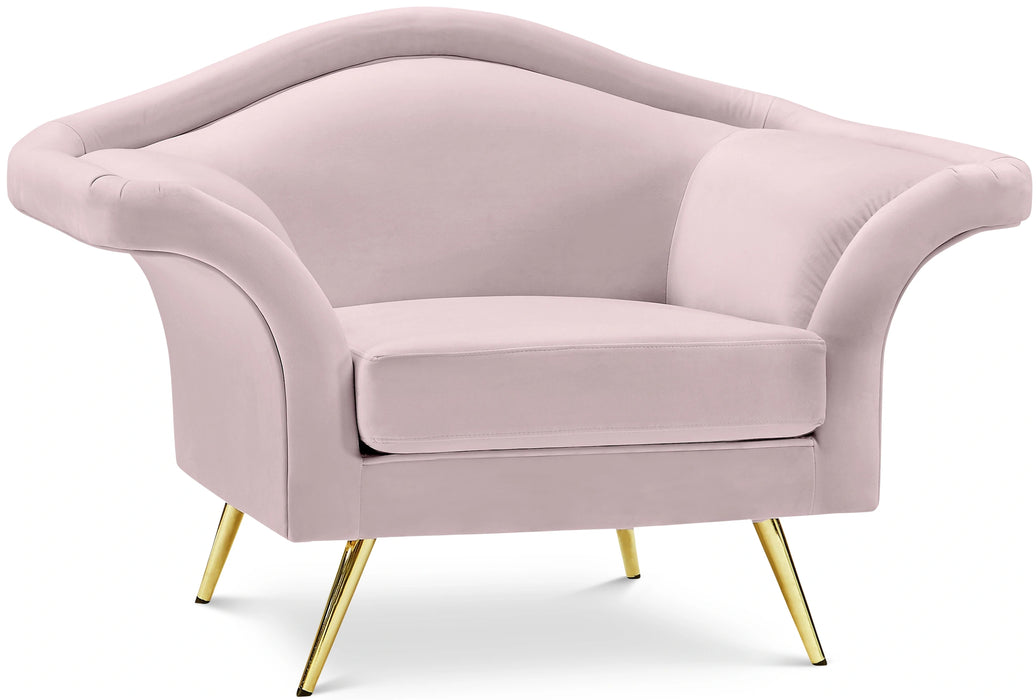 Lips Pink Velvet Chair