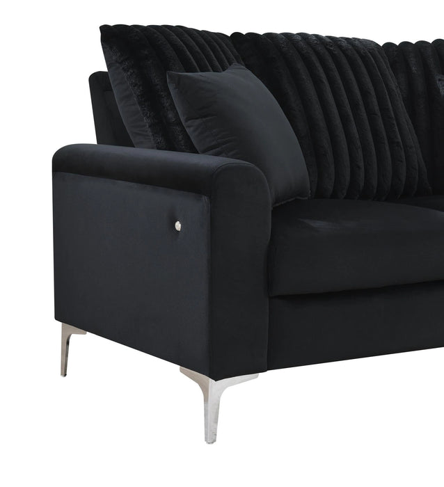 Black Led Loveseat