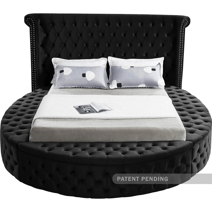 Luxus Black Velvet Full Bed (3 Boxes)
