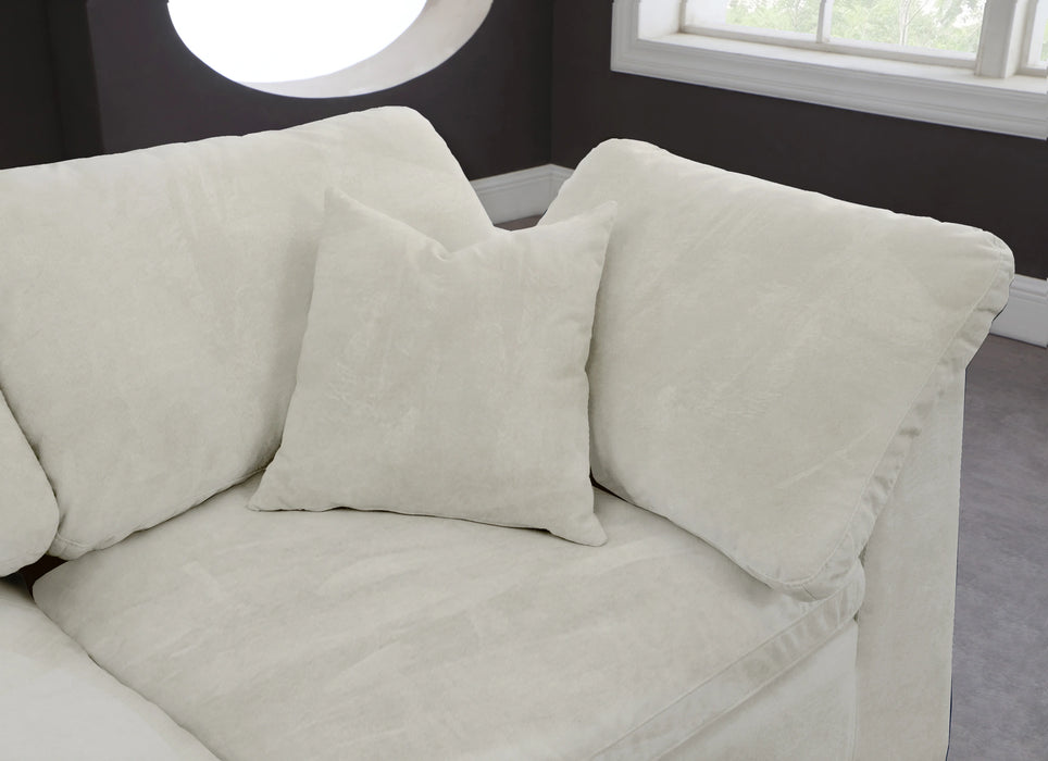 Cozy Cream Velvet Cloud Modular Sofa