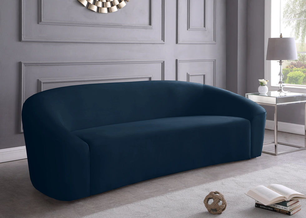 Riley Navy Velvet Sofa