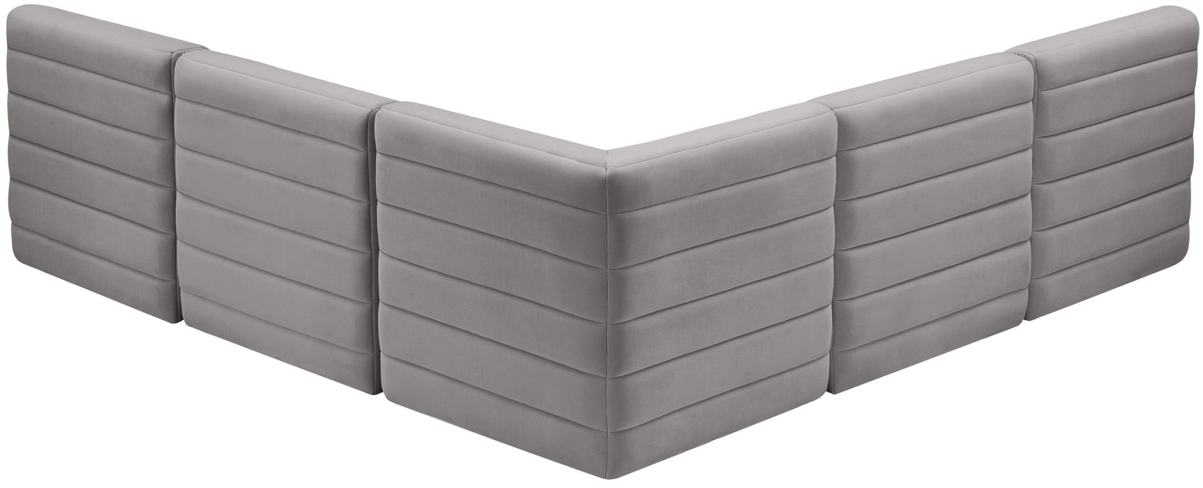 Quincy Grey Velvet Modular Sectional