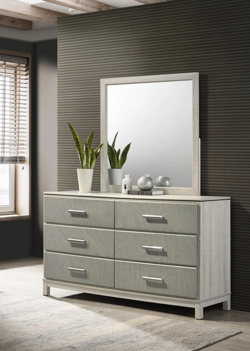 B261 Light Beige-Dove Gray Mirror