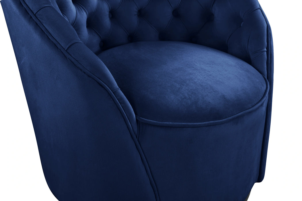 Alessio Navy Velvet Accent Chair