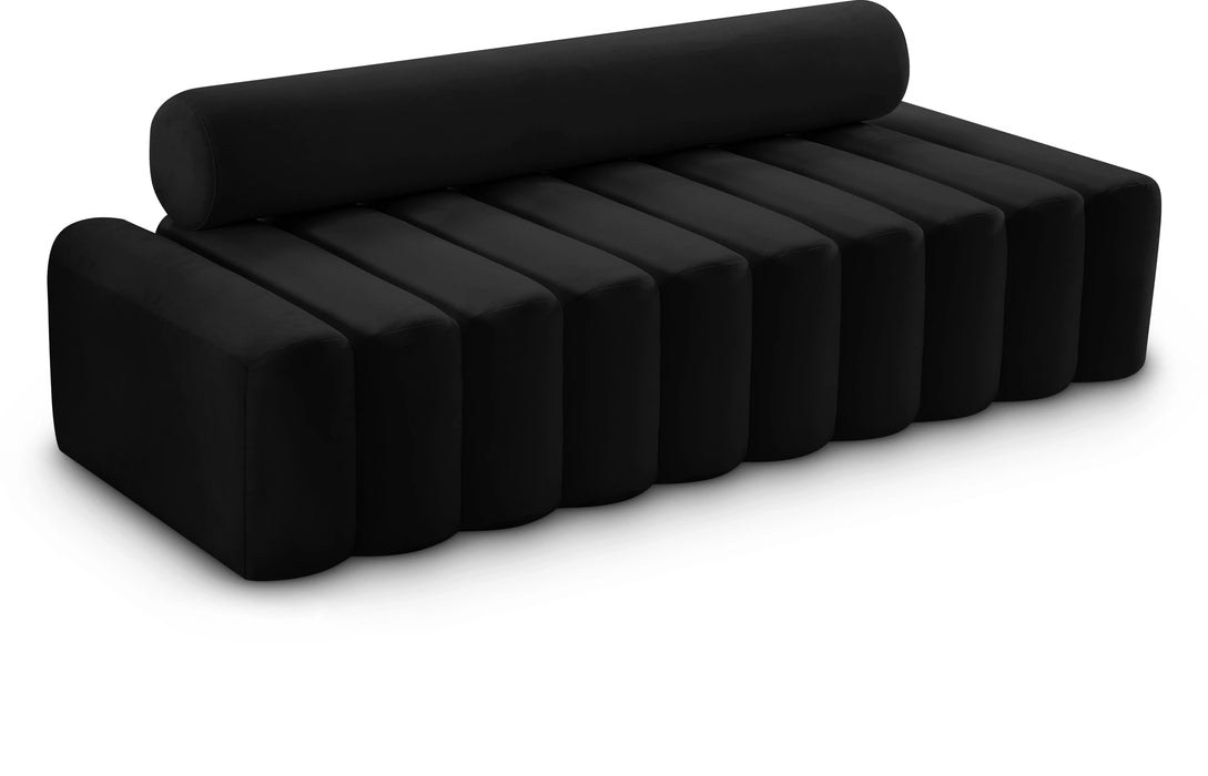 Melody Black Velvet Sofa