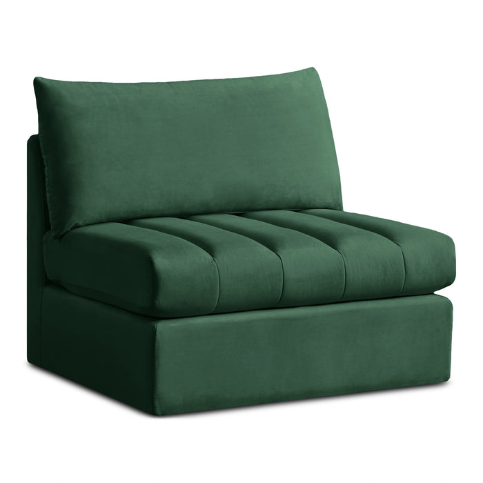 Jacob Green Velvet Armless