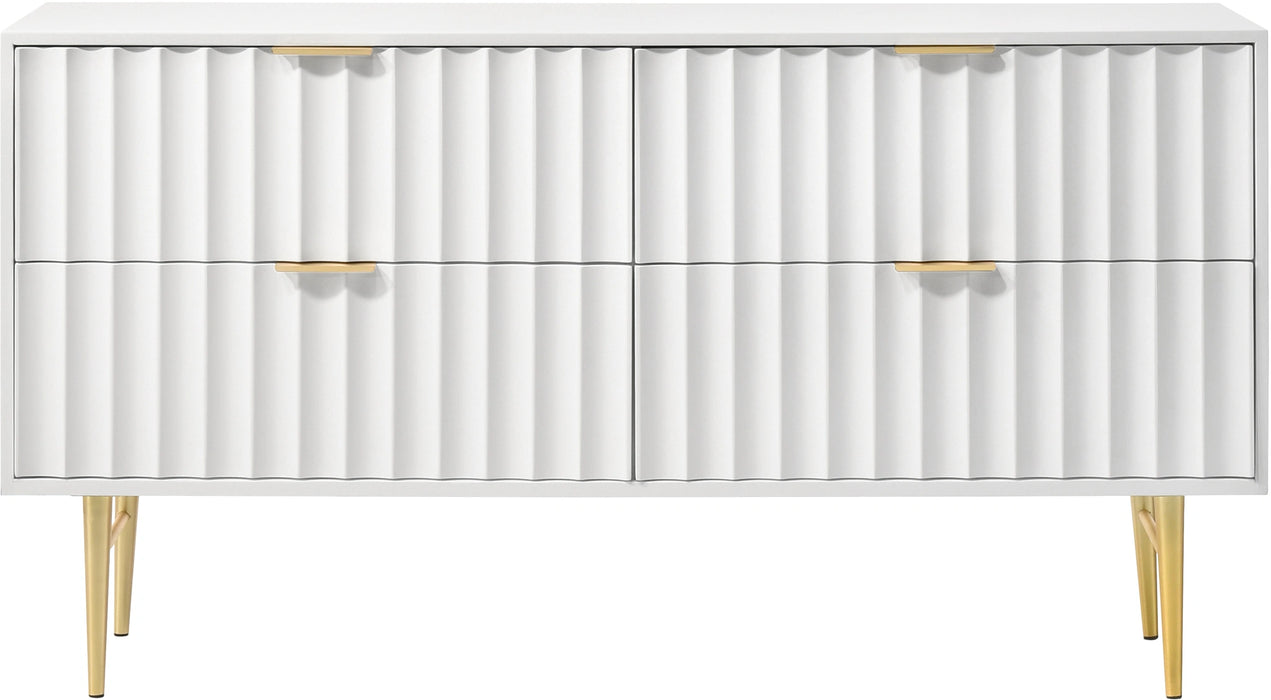 Modernist White Gloss Dresser
