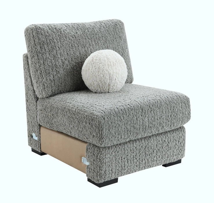 Gray Corduroy Loveseat