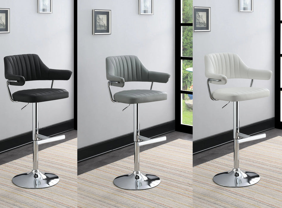 Annabelle WHITE LEATHER PU BAR STOOL - ST125-WHT