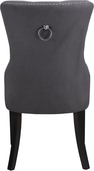 Nikki Grey Velvet Dining Chair