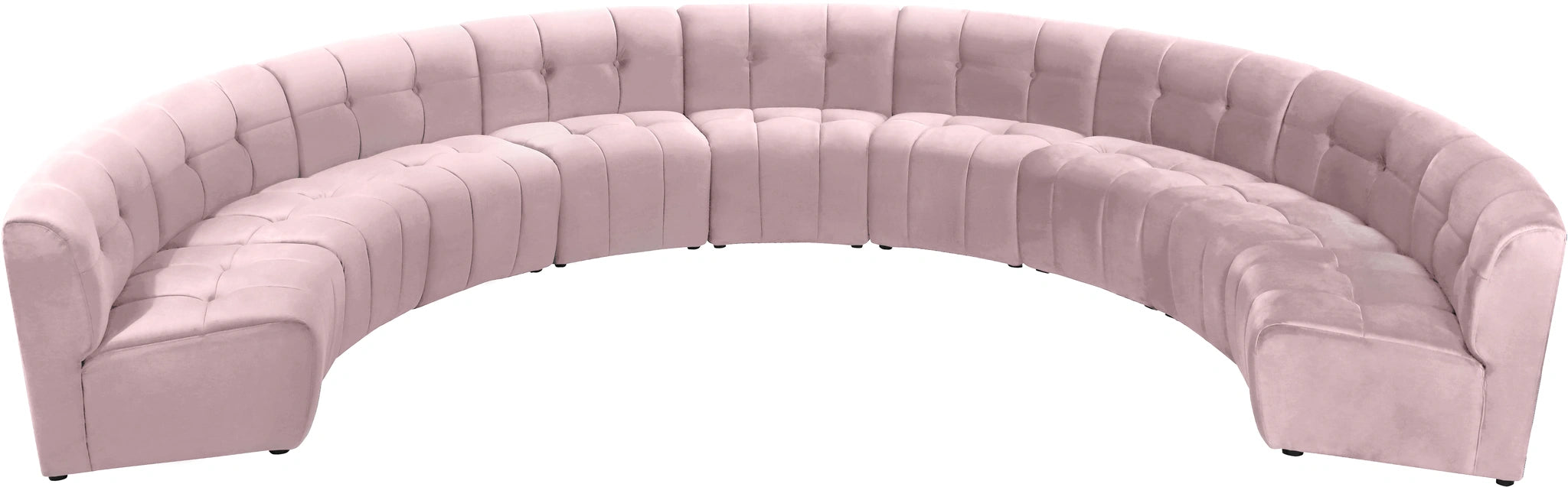 Limitless Pink Velvet 9pc. Modular Sectional