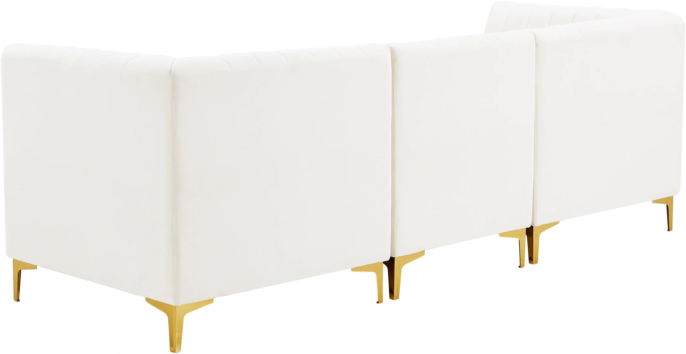 Alina Cream Velvet Modular Sofa