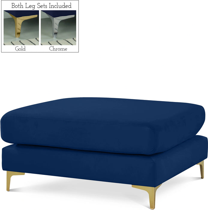 Julia Navy Velvet Modular Ottoman
