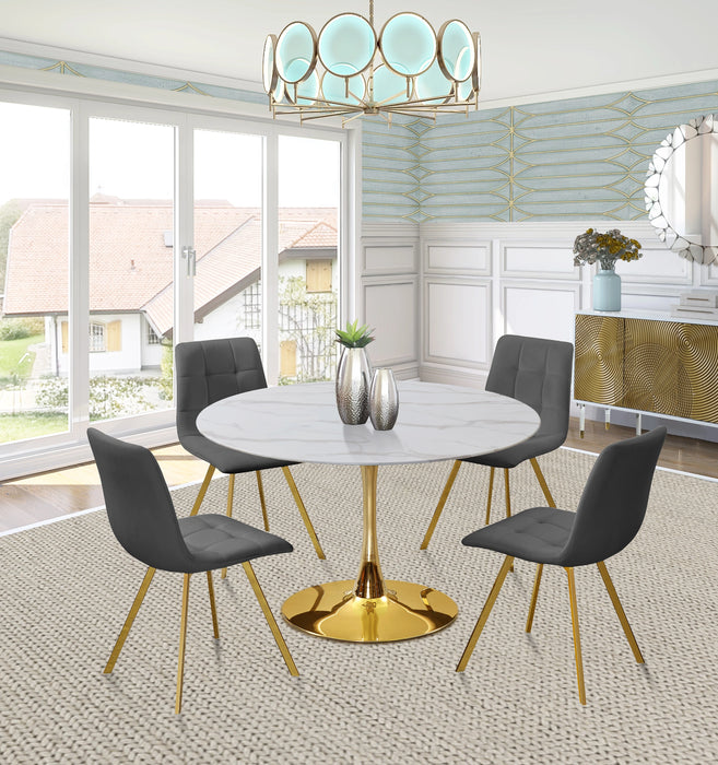 Annie Grey Velvet Dining Chair