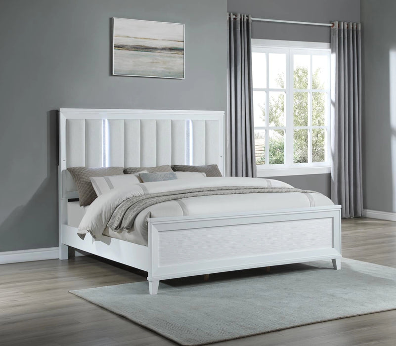 White Led King Bed