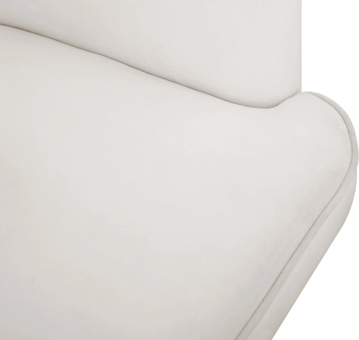 Rays Cream Velvet Accent Chair