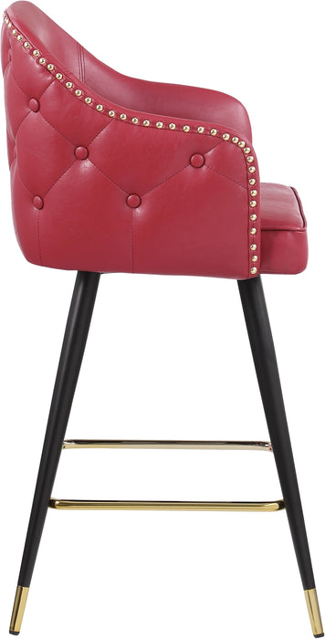 Barbosa Red Faux Leather Counter/Bar Stool