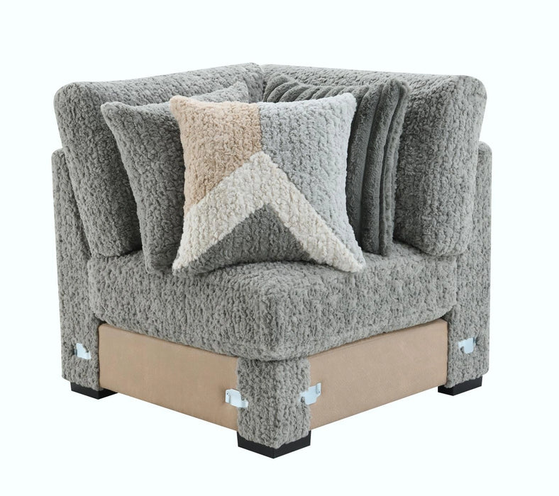 Gray Corduroy Loveseat