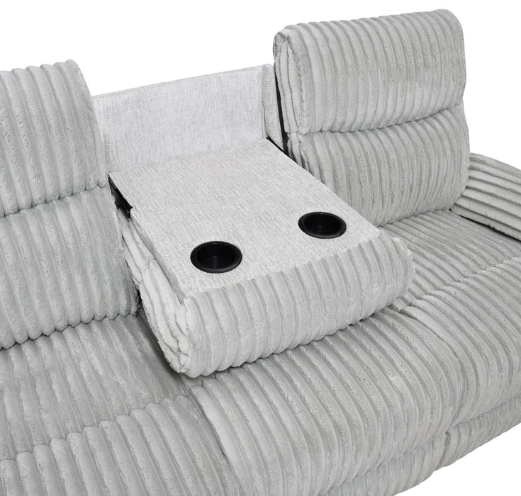 Gray Corduroy Motion Chair