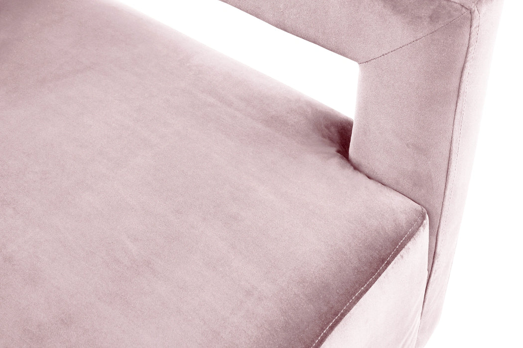 Armani Pink Velvet Accent Chair