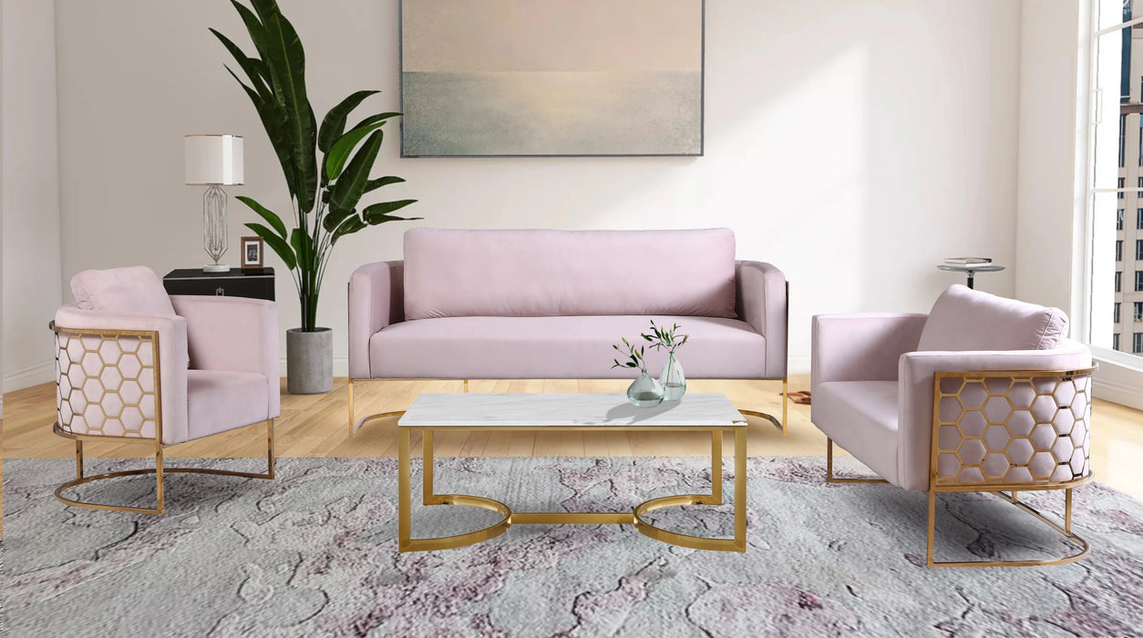 Casa Pink Velvet Sofa
