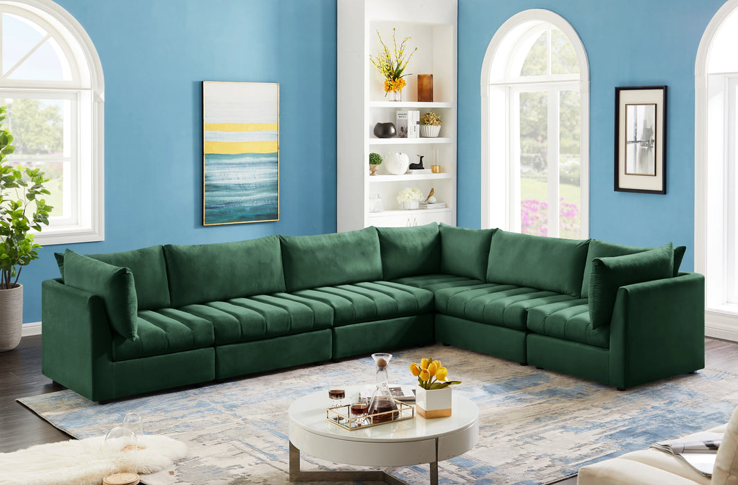 Jacob Green Velvet Modular Sectional