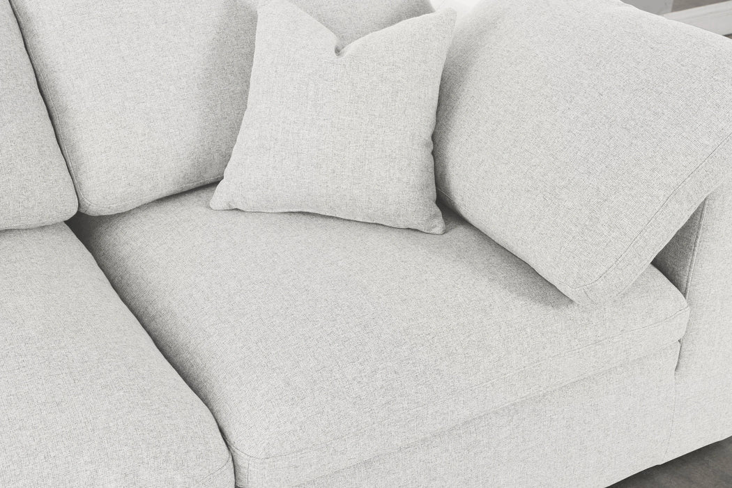 Serene Cream Linen Fabric Deluxe Cloud Modular Sectional