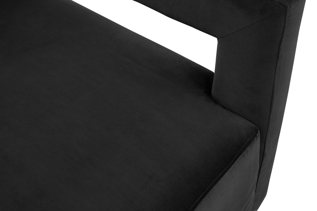 Armani Black Velvet Accent Chair