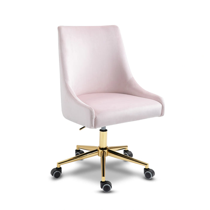 Karina Pink Velvet Office Chair