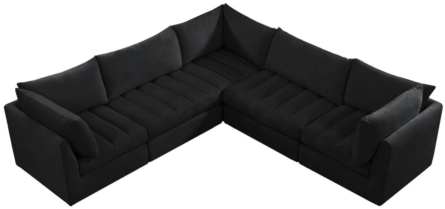 Jacob Black Velvet Modular Sectional