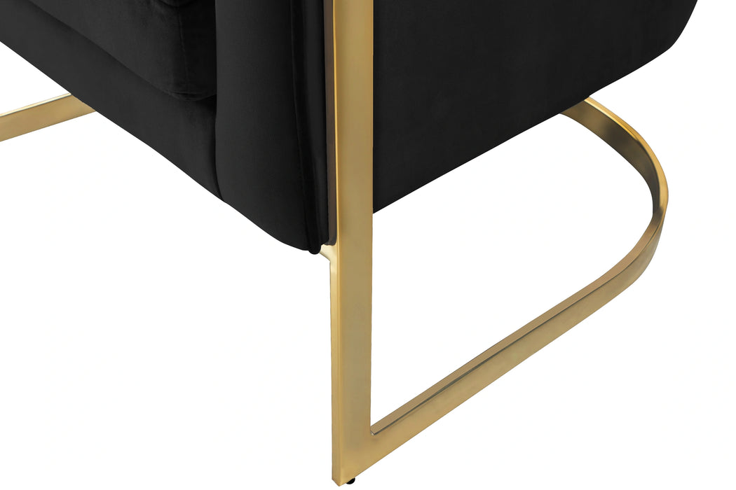 Carter Black Velvet Accent Chair