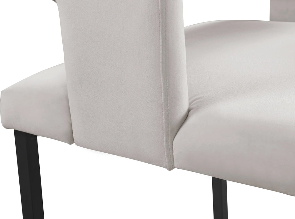 Caleb Cream Velvet Dining Chair