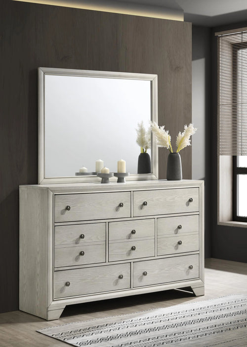 Antique White Oak Mirror