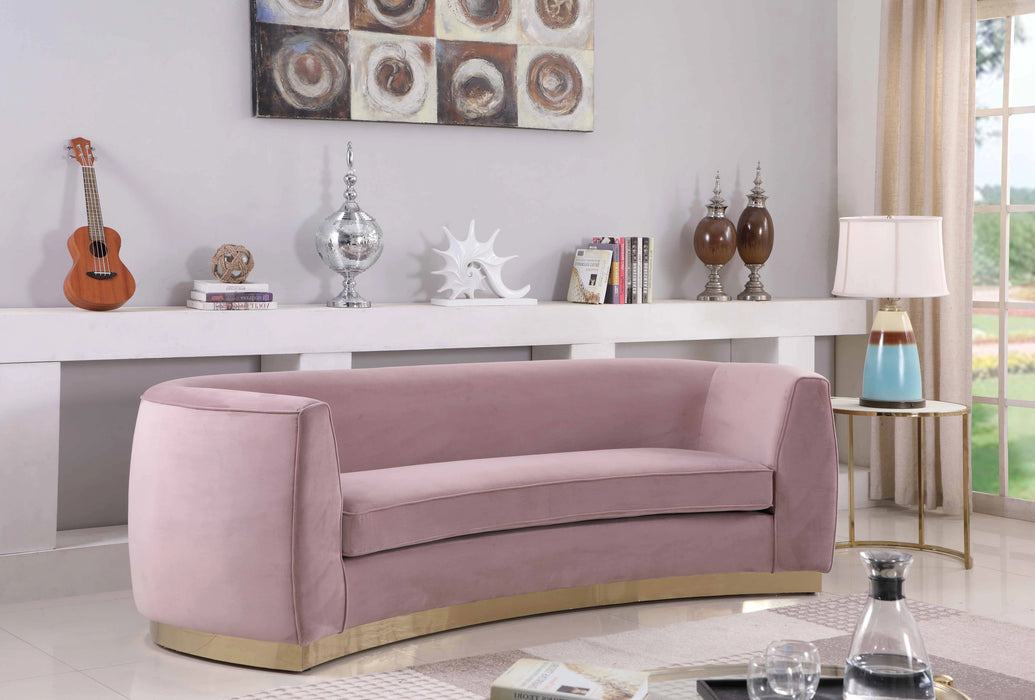 Julian Pink Velvet Sofa