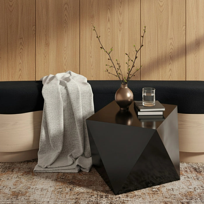 Gemma Matte Black End Table