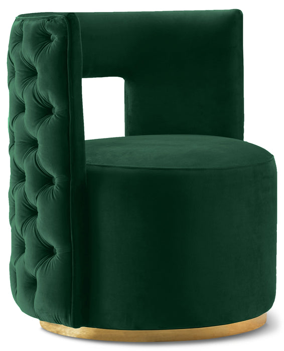 Theo Green Velvet Accent Chair