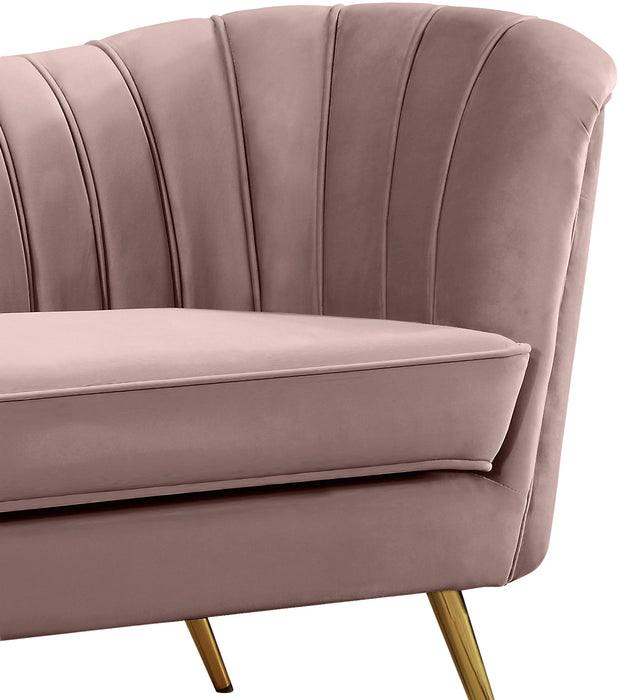 Margo Pink Velvet Loveseat