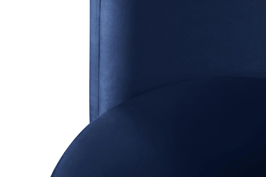 Rotunda Navy Velvet Accent Chair