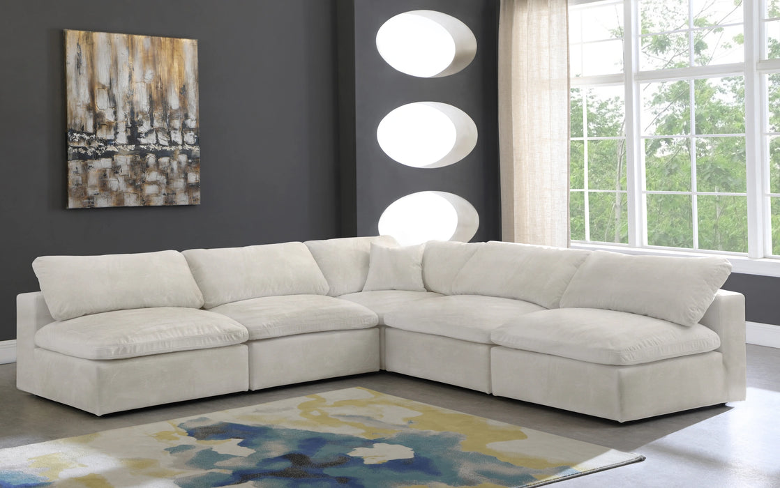 Cozy Cream Velvet Cloud Modular Sectional
