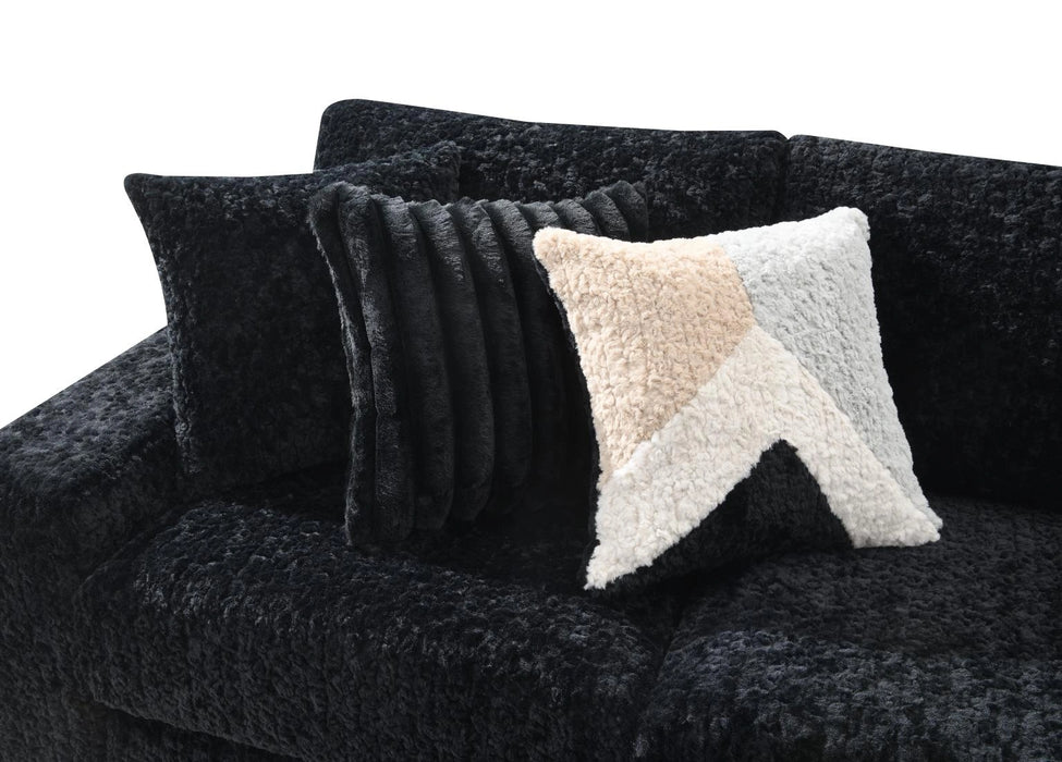Black Corduroy Loveseat