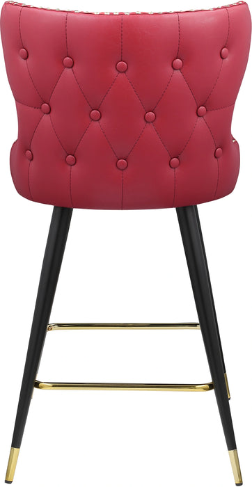 Hendrix Red Faux Leather Counter/Bar Stool